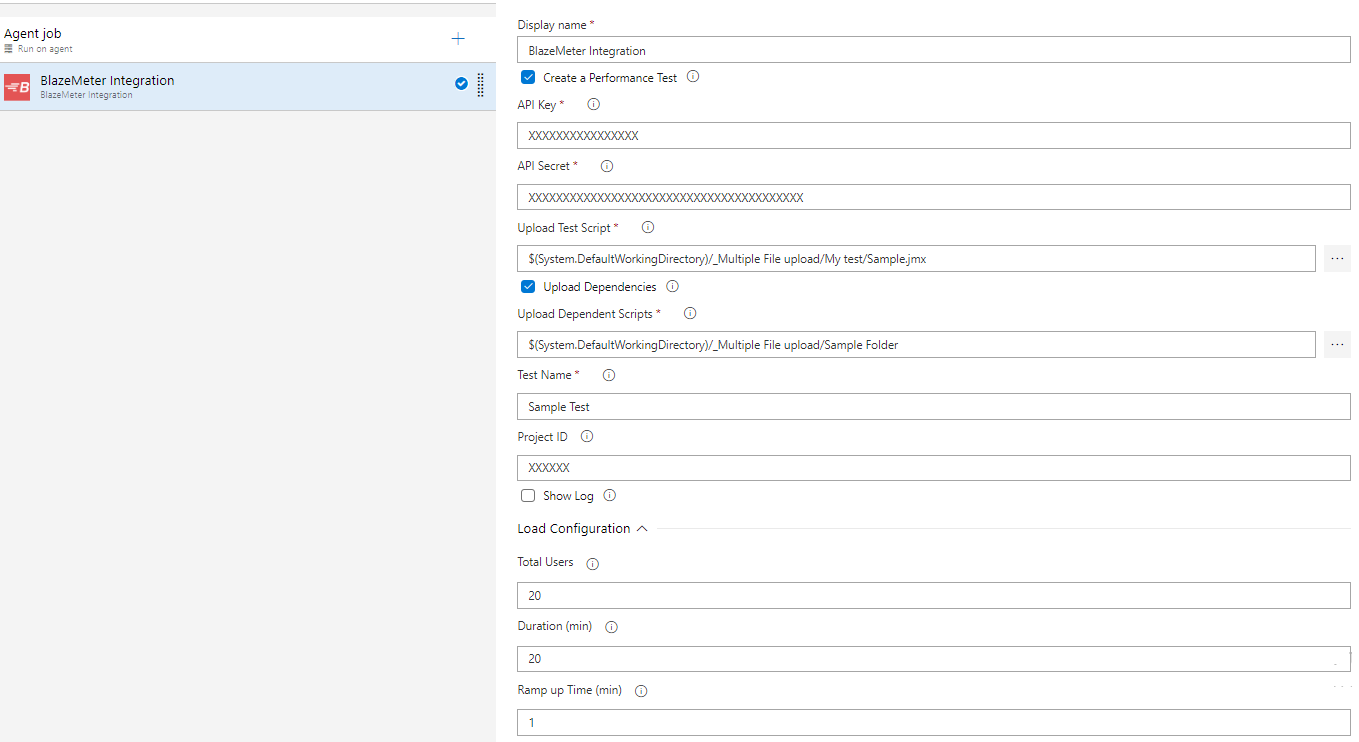 BlazeMeter Integration Parameter
